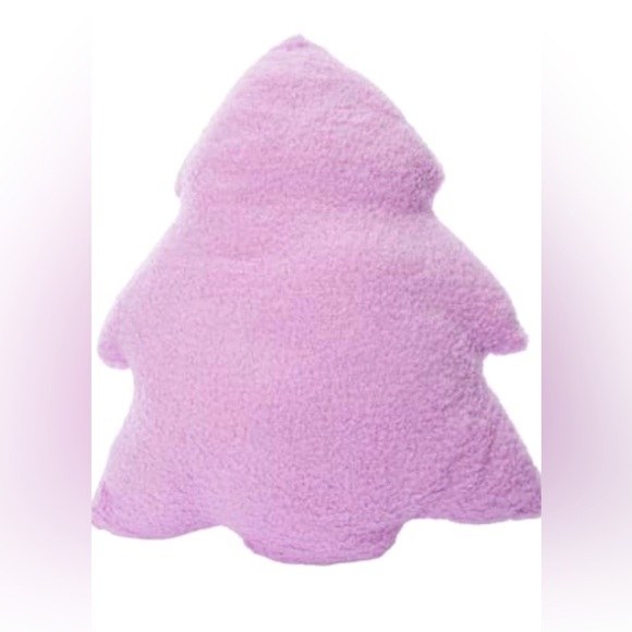 Christmas Tree-Shaped Plush Soft Decorative Accent Holiday Purple Pillow 12x16” - Picture 2 of 2